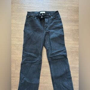 Abercrombie & Fitch Black 90s Relaxed High Rise Jeans, Curve Love